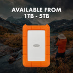 LaCie Rugged Mini, 1TB, 2.5", Portable External Hard Drive, for PC Mac iPad and iPhone, Data Rescue Service (LAC301558)