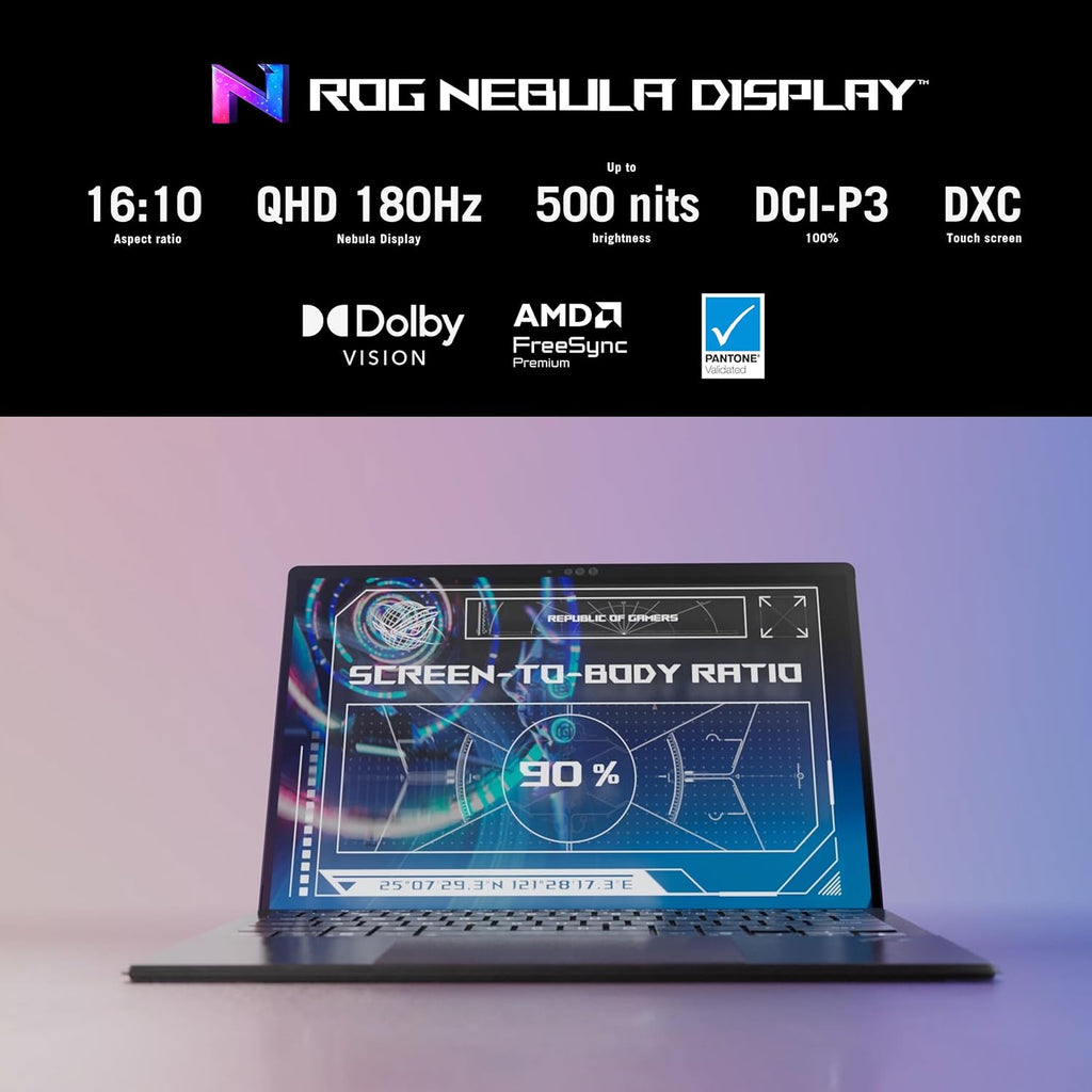 ASUS ROG Flow Z13 (2025) Gaming Laptop  13” ROG Nebula 16:10 2.5K 180Hz/3ms  AMD Ryzen AI MAX+ 395  RDNA 3.5 Graphics  128GB LPDDR5X 8000MHz  1TB PCIe Gen 4 SSD  Wi-Fi 7  Win 11 Pro  GZ302EA-XS99