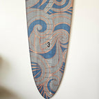 HEADWATERS STUDIO Wooden Surfboard Wall Decor Growth Chart - Surf Board Wall Decor for Kids Room, Wooden Growth Chart for Wall, Surfboard Wall Art, Surfboards for Decoration - Blue Wave (9.5"x 45")