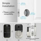 Yale Security Assure Lock 2 Touch Deadbolt  Black Suede Keyed Smart Entry Door Lock with Wi-Fi Connected Keypad and Fingerprint Scanner for Code Entry and Remote Access  YRD410-F-WF1-BSP