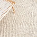 SAFAVIEH Area Rug 8x10 - Natura Collection - Large - Beige & Ivory, Handmade Wool Blend, Textured Design, Ideal for Living Room, Bedroom, Dining Space (NAT425B)