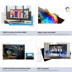Samsung 34-Inch ViewFinity S65VC Series Ultra-WQHD Curved Computer Monitor  100Hz  AMD FreeSync  HDR10  USB-C  Built-in Speaker  Camera  KVM Switch  Eye Care  Eco-Packaging  LS34C650VANXGO  Black