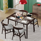 FDW 47 Inches Dining Table, Dining Room for 4 People, Small Rectangular Table for Kitchen, Quick Assembly, Small Spaces Modern Home Furniture Dinner Table, Espresso