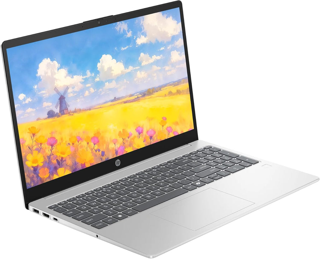 HP 15.6" Business Laptop Computer  12GB RAM 512GB SSD  10-Core Intel Core i5  Windows 11 with Copilot AI  Fingerprint Reader  Backlit Keyboard  SageNova Earphones