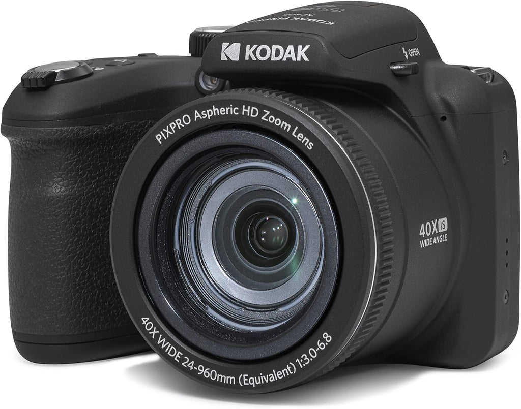 Kodak PIXPRO AZ405-BK 20MP Digital Camera  40X Zoom  24mm Wide Angle Lens  Image Stabilization  1080p Full HD Video  3" LCD  Black