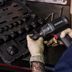 SUNEX TOOLS 2640, 1/2 Inch Drive Impact Socket Set, 19-Piece, SAE, 3/8 Inch – 1-1/2 Inch, Cr-Mo Alloy Steel, Radius Corner Design, Dual Size Markings, Heavy Duty Storage Case, Meets ANSI Standards