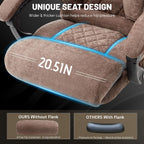 Massage Office Chair with Foot Rest,6 Points Vibration & Heat Executive Office Chairs for Heavy People,500LBS Big and Tall Office Chair,Ergonomic Reclining Desk Chair,Dual-Use Pillow,Brown