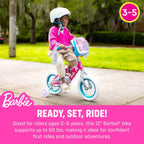 Dynacraft Barbie 16-inch Girls' Bike for Kids Ages 5-7 Years - Fun and Stylish Design, Sturdy and Durable, Perfect for Kids Learning to Ride, Easy to Assemble, Ideal for Young Riders