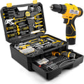 DOWELL 223-Piece Power Drill Tool Set, 12V Cordless Drill Driver Kit with Drawer Toolbox, Socket & Bit Set, Hex Keys, Wrench for Home Renovation, DIY Projects & Garage Use