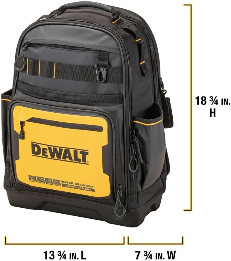 DEWALT Tool Backpack, Tool Storage and Organization, Durable and Water Resistant (DWST560102)