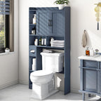 Vabches Over The Toilet Storage Cabinet, Farmhouse Storage Cabinet Over Toilet with Barn Door，Home Space-Saving Toilet Rack, for Bathroom, Restroom, Laundry