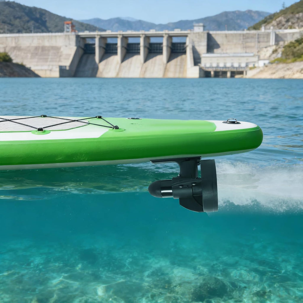 12v Paddle Board Electric Motorized Fin, 288w Sup Motor Electric Fin, Paddle Board Motor Propeller with Button Control, Rechargeable Surfboard & Kayak Thruster Kit, Battery Not Include