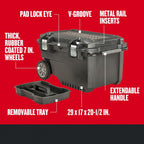 CRAFTSMAN 29-in. Rolling Tool Box with Wheels, Black, Plastic, Lockable (CMST24800)