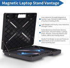 Magnetic Toolbox, Magnetic Laptop Stand Portable Workstation with Magnets, Rated at 45 Pounds Hands-Free Utility Shelf for Attaches to Flat Steel Surface HVAC, Trucks, Walls, Poles etc