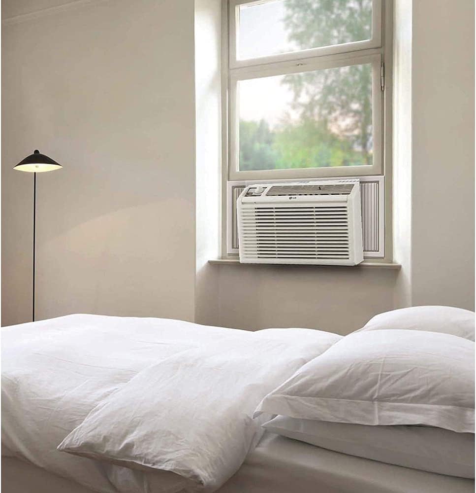 LG 5,000 BTU Window Air Conditioner for Small Rooms & Bedrooms, Cools 150 Sq. Ft., Quiet Operation, Easy Manual Controls, 115V, White - LW5016