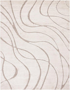 SAFAVIEH Florida Shag Collection Area Rug - 9'6" x 13', Cream & Beige, Non-Shedding & Easy Care, 1.2-inch Thick Ideal for High Traffic Areas in Living Room, Bedroom (SG471-1113)