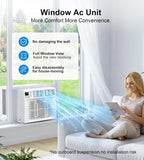 AKIRES Window Air Conditioner, 8,000BTU Air Conditioner Window Unit, Cools up to 350 Sq. Ft, Window AC with Cool, Fan, Dry, Sleep, Energy Saver, and Auto,6 Modes,24H Timer,Easy Install,Home,Office