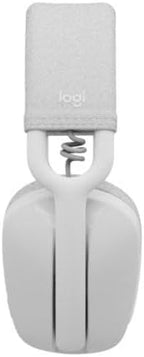 Logitech Zone Vibe 100 Lightweight Wireless Over Ear Headphones with Noise Canceling Microphone, Advanced Multipoint Bluetooth Headset, Works with Teams, Google Meet, Zoom, Mac/PC - Off White