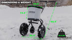 Yard Commander - Commercial 50 LB Walk-Behind Push Broadcast Spreader - 10-12 Foot Spread - Fertilizer  Ice Melt & Grass Seed - Clog Free Design - Fully Enclosed Gear Box - Adjustable Drop Rate