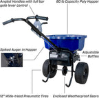 Chapin 88300B Spreader  Salt  Ice Melt  Contractor  SaltPro  Walk Behind  Spiked Auger  Adjustable Baffles  12" Tires  Lever Control  Enclosed Gears  Weather-Resistant  Rain Cover  80Lbs