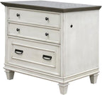 Ashford & Sons Wood Lateral File Cabinet, 31" H x 36" W x 21" D, White Finish, Locking Legal/Letter File Drawers, Ball Bearing Glides, Durable Fully Assembled Office Storage Solution