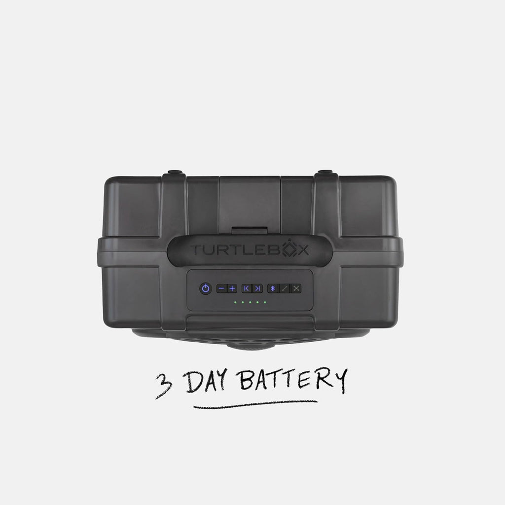 Turtlebox Original Gen 3: Portable Outdoor Bluetooth Speaker – Ultra-Loud (120dB)  Waterproof (IP67)  Rugged  Impact-Resistant  3-Day Battery | Party Mode: Unlimited Pairing for Stereo Sound  Gray