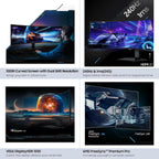 Samsung 49” Odyssey G9 Series DQHD 1000R Curved Gaming Monitor  1ms(GtG)  VESA DisplayHDR 1000  240Hz  AMD FreeSync Premium Pro  Height Adjustable Stand  Ultrawide Screen  LS49CG954ENXZA  2024
