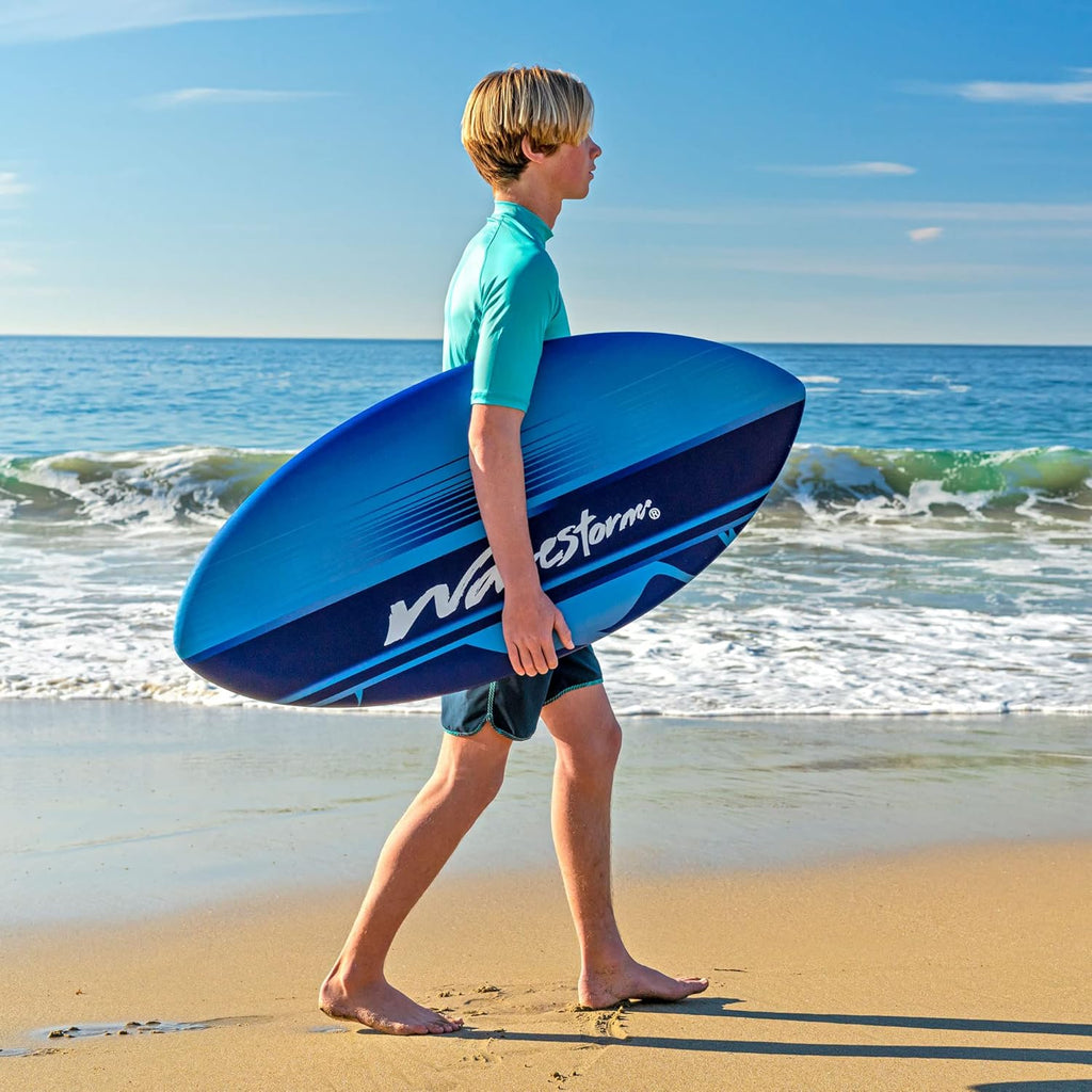 Wavestorm Foam Skimboard 48" | Skimboard for Beginners and All Skimming, Surfing and Bodyboard Levels, Blue Skimboar