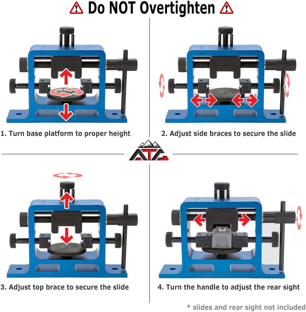 ATG Heavy Duty Universal Pistol Dovetailed Rear Sight Pusher Tool