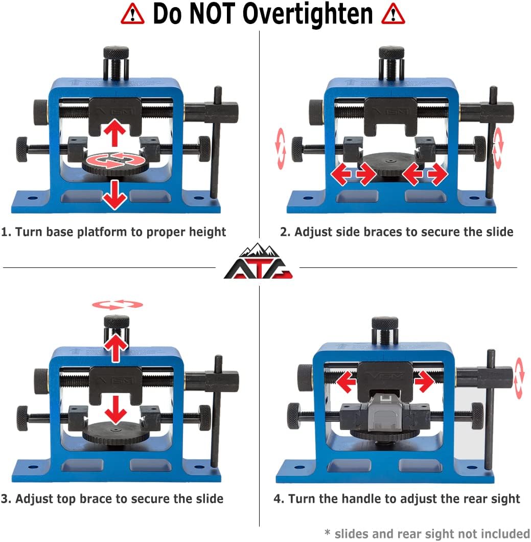 ATG Heavy Duty Universal Pistol Dovetailed Rear Sight Pusher Tool