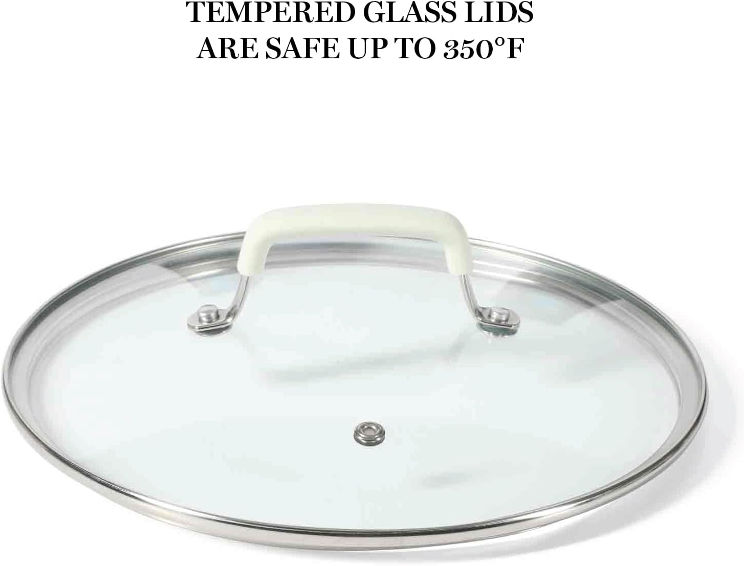 Martha Stewart Heathland Premium Nonstick PFA Free Ceramic Interior 10-Piece Tapered Aluminum Cookware Set - Linen White