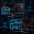 SANSUI 34-Inch Curved Gaming Monitor UWQHD 3440 x 1440 Up to 165Hz Curved 1500R - PIP/PBP  1ms(MPRT)  HDR  300nits  sRGB 125%  DCI-P3 95% FreeSync HDMIx2 DP1.4(Cable Included)