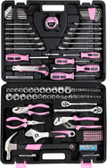 FASTPRO 225-Piece Pink Tool Set, SAE & Metric Mechanics Hand Tool Set with Toolbox, Home/Auto Repairing Tool Kit for DIY, Home Maintenance and Car Repairing