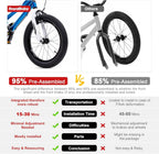 RoyalBaby Kids Bike with Dual Handbrake for Beginners,12 14 16 18 20 Inch Bicycle for Boys & Girls Ages 3-10 Years