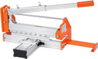 VEVOR 12 inch Vinyl Floor Cutter, 12mm Thick Laminate Flooring Cutter with Upgraded Labor-Saving Aluminum-Alloy Lever, Telescoping Support Plate, Cuts Certain Engineered Wood, LVT, VCT, SPC, LVP, WPC