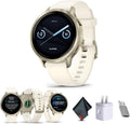 Garmin Venu 4  41mm  Advanced Fitness Tracker GPS Smartwatch  1.2" AMOLED Display  Built-in Flashlight  10 Days of Battery Life  Lunar Gold with Bone Silicone Band (Watch Bundle)
