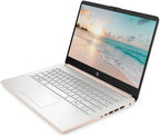 HP 14" LED Business Laptop Computer  32GB RAM 640GB Storage (128GB UFS + 512GB SD Card)  Intel Quad-Core N150  Windows 11 S & 1-Year Microsoft Office 365 Included  PLUSERA Earphones  Rose Gold