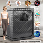 Full Body Portable Personal Infrared Saunas for Home  2 Person Sauna Tent  at Home Sauna  Portable Infrared Sauna Two-Person Sauna Tent with 2 Foldable Chairs  Remote Control