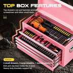 8-Drawer Heavy-Duty Tool Chest with Lock, Mobile Tool Cabinet Cart on Wheels, High-Capacity Mechanic Tool Storage Organizer for Garage Workshop