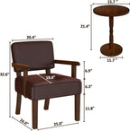 FAGAGA Accent Chair, PU Leather Living Room Chairs Oversize with Soft Seat and Armrests for Living Room Dinning Room Bedroom Reading Room Waiting Room