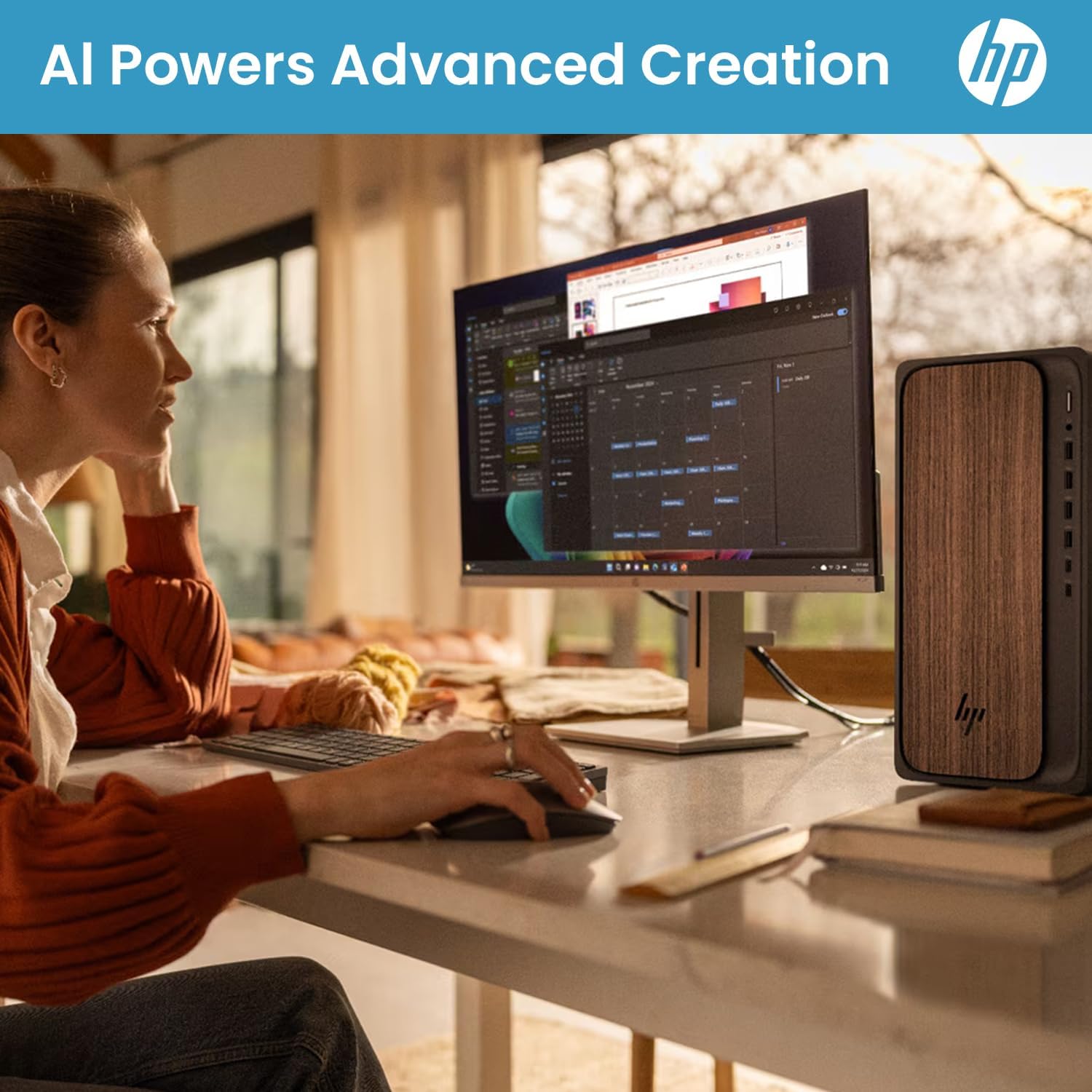 HP OmniDesk(Envy Next Brand) M03 Premium Business Next Gen AI PC Desktop  Intel Core Ultra 7 265  32GB DDR5 RAM  1TB SSD  W11P  USB-C  Wi-Fi 6  Wired KB & Mouse  Bundle with ADATA 64GB USB Flash Drive