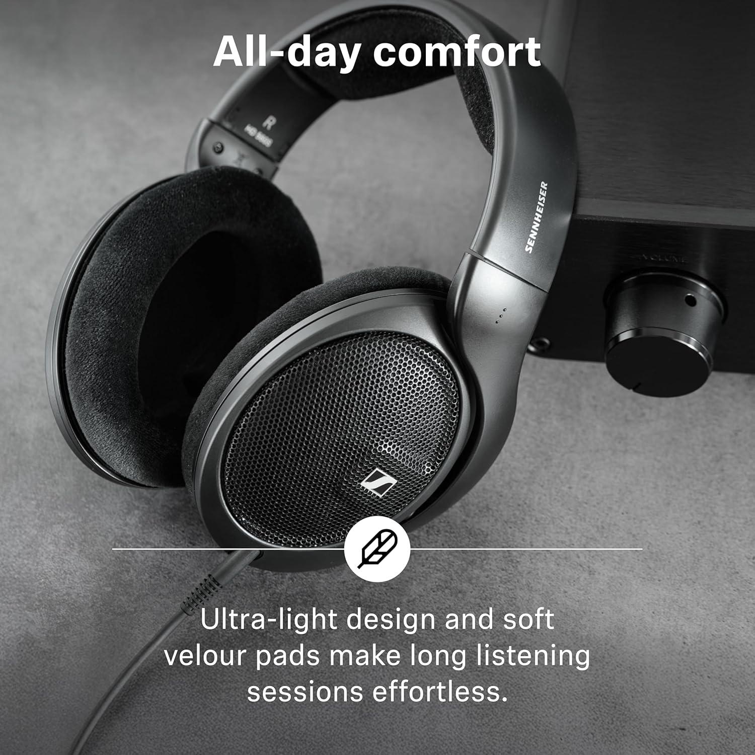 Sennheiser HD 560S Open-Back Over-Ear Wired Headphones – Neutral  Natural Sound for Music  Gaming  and Content Creation  Black