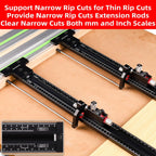 GOINGMAKE Track Saw Parallel Guide System with Mirco Adjustable Flip Stop and Zero Calibration for Woodworking Repeatable Rip Cuts for Track Saw Guide Rail Compatible with Festool,Makita,Milwaukee