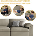 EASE MOOSE Oversized U Shaped Couch,Modular Sectional Convertible Sofa with Wide Deep,Extra Large Faux Leather Scratch Resistant Modern Couch for Big Spaces,Light Grey