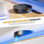 XIEBro 2 in 1 Robot Vacuum and Mop Combo, 6500Pa Suction, Robotic Vacuum Cleaner with 200 Min Runtime, Self-Charging, App/Alexa/Voice Control, Ideal for Hard Floor, Pet Hair, Carpet