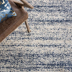 SAFAVIEH Hudson Shag Collection Area Rug - 9' x 12', Ivory & Navy, Modern Abstract Design, Non-Shedding & Easy Care, 2-inch Thick Ideal for High Traffic Areas in Living Room, Bedroom (SGH295A)