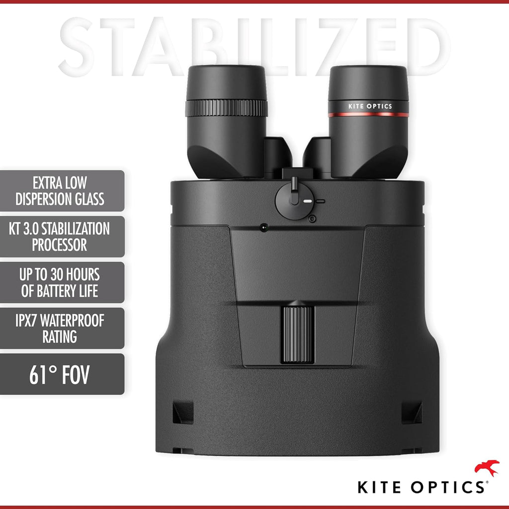 APC STABILIZED 18x50 ED High Performance Binoculars for Hunting and Bird Watching/Marine Use - 18x Magnification with Image Stabilization  IPX 7 Waterproof  AA Batteries