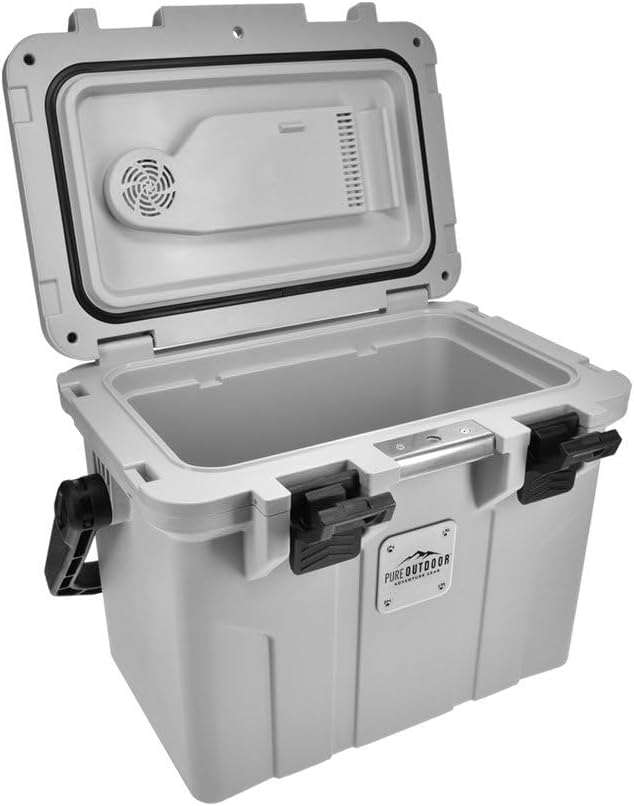Monoprice Emperor 15 Portable Refrigerator 15L with Car Plug Adapter, 12V DC for Car/SUV/Truck/Van/RV, Chiller/Warmer, Holds Up to 19 Cans, Rotomolded Construction, Integrated Handle and Bottle Opener