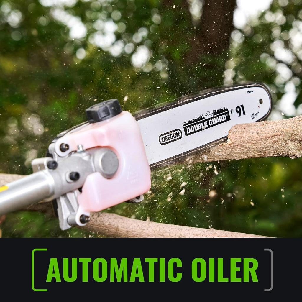 15-FT Cordless Pole Saw 60V Electric Power PoleSaw for Tree Trimming With Pole 10" Cutting Power Max Reach 2.5AH Battery