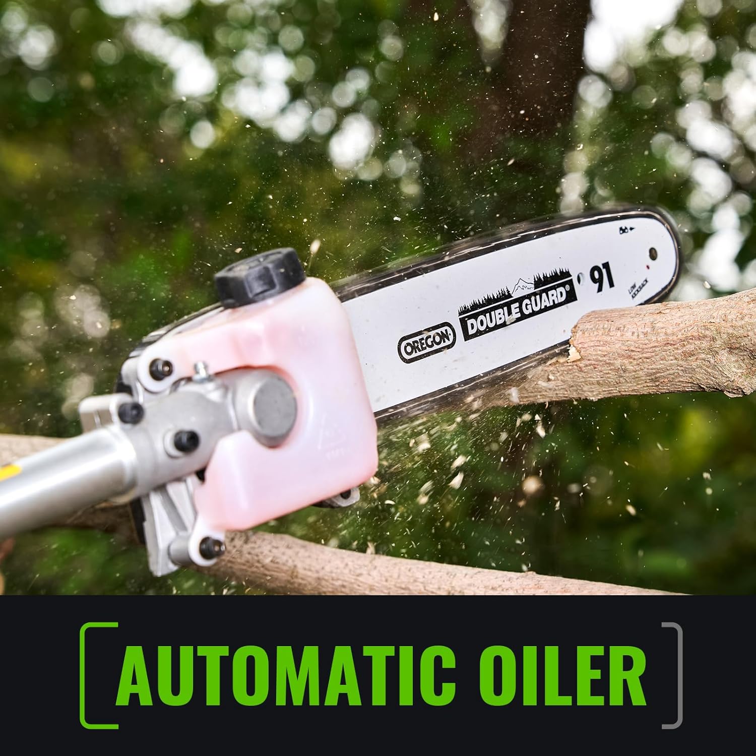 15-FT Cordless Pole Saw 60V Electric Power PoleSaw for Tree Trimming With Pole 10" Cutting Power Max Reach 2.5AH Battery